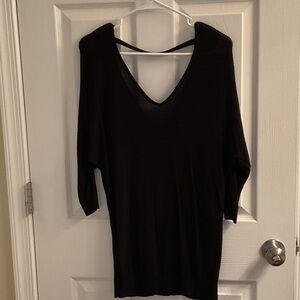 Express Black V-Neck Dolman Sleeve Sweater